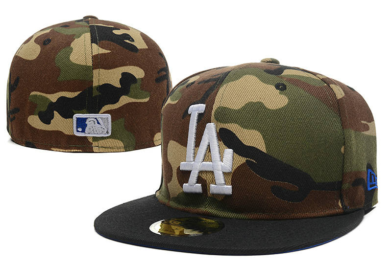 Los Angeles Dodgers Camo Fitted Hat LX 0721